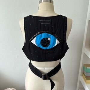VÄLËRÏNÄ Evil Eye Black Up Cycle Vest Size L